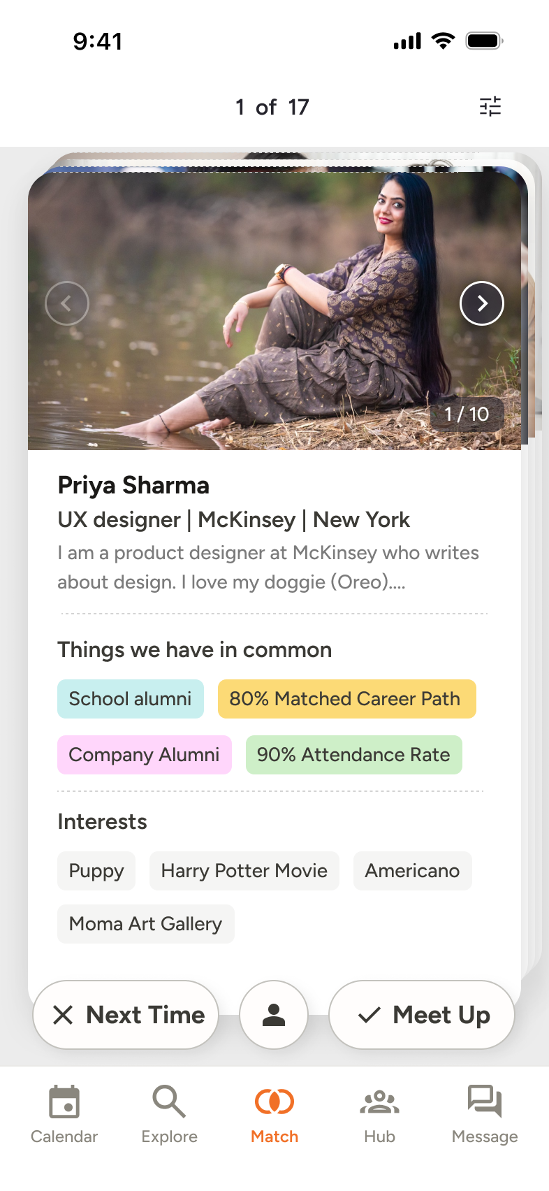 Meetpals app connection screen