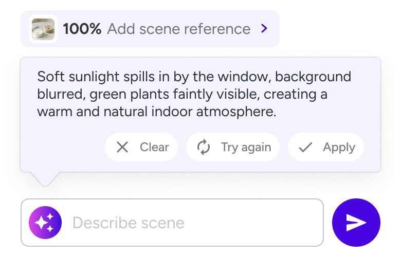 AI refinement panel