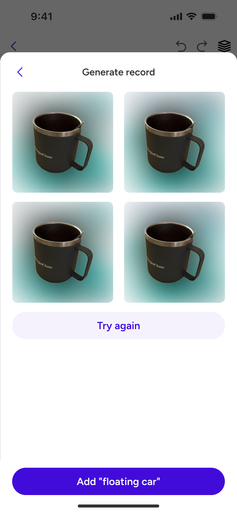 Generate record screen